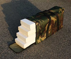 A Line 19255CAMO HO Hobby Tote System w/Camouflage Nylon Carrying Case 4 High-Sided Containers