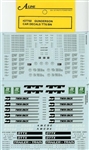 A Line 27702 HO Twin-Stack Car Decals Trailer-Train / Burlington Northern Yellow Car 116-27702