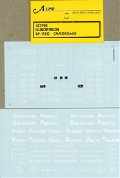 A Line 27703 HO Twin-Stack Car Decals Southern Pacific car
