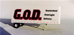 A Line 50213 HO Decals For 28' Wedge Trailer Guaranteed Overnight Deliver G.O.D.