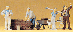 Preiser 10251 HO People Working Bricklayers/Accessories