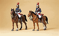 Preiser 10435 HO Police Mounted On Horseback Republican Guards