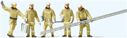 Preiser 10770 HO Modern Firemen Arriving at Scene with Accessories Beige Uniforms Pkg 5