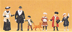 Preiser 12184 HO 1900s Figures Passers-By Wearing Winter Clothes