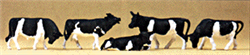 Preiser 14155 HO Animals Cows Colors May Vary Black/White Brown/White