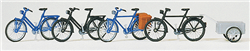 Preiser 17161 HO Accessories Bicycles w/Trailer Kit Pkg 4