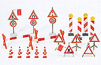 Preiser 17176 HO Signs Traffic & Construction European