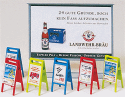 Preiser 17208 HO Advertising Boards Kit