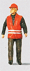 Preiser 28008 HO Individual Figure Railway Personel Modern Switchman w/Safety Vest