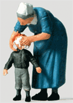 Preiser 28061 HO Individual Figures Religious People Protestant Sister w/Child