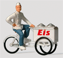 Preiser 28075 HO Individual Figures Working People Ice Cream Man w/Cart