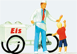 Preiser 28126 HO Ice Cream Man & Child