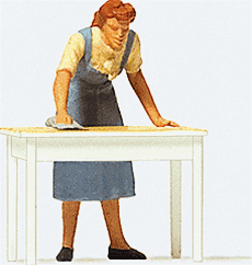 Preiser 28134 HO Individual Figure Housewife Cleaning the Table