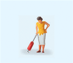 Preiser 28141 HO People At Home Woman w/Vacuum Cleaner