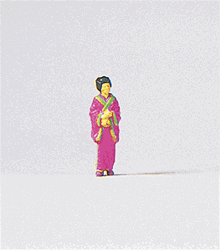 Preiser 29052 HO Individual Figure Pedestrian Japanese Woman w/Kimono