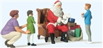 Preiser 44931 G Santa Claus-Father Christmas in Chair Mother w/ 3 Children