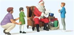 Preiser 44931 G Santa Claus-Father Christmas in Chair Mother w/ 3 Children