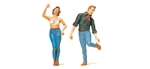 Preiser 45127 G Pedestrians Couple In Jeans
