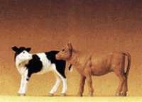 Preiser 47005 1/25 Domestic Animal Figures 1/25 Scale Pair of Standing Calves