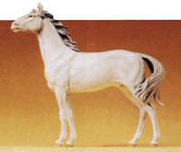 Preiser 47021 1/25 Domestic Animal Figures Scale Standing Horse w/Head Raised