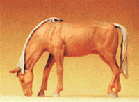 Preiser 47023 1/25 Domestic Animal Figures Scale Horse Grazing w/Head Down