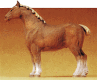 Preiser 47024 1/25 Domestic Animal Figures Scale Standing Belgian Horse