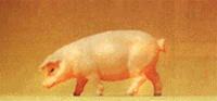 Preiser 47046 1/25 Domestic Animal Figures Scale Pig Walking