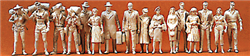 Preiser 65600 O Unpainted Figure Set Passengers/Travelers