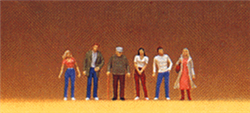 Preiser 80900 1/200 Pedestrians 1/200 Scale People Standing Pkg 6