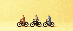 Preiser 80911 1/200 Pedestrians 1:200 People Riding Bicycles