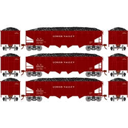 Roundhouse 88185 HO 40' 4-Bay Offset Hopper w/Load LV (3)