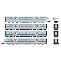 Rapido 204001 HO Bay Area Rapid Transit DC/DCC/Sound A-B-B-A Train