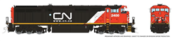 Rapido 540037 N GE Dash 8-40CM Standard DC Canadian National #2400  Website Logo