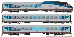 Rapido 25005 HO RTL Turboliner 5 Unit Train Standard DC Amtrak #2141 #2288 #2374 #2284 #2162