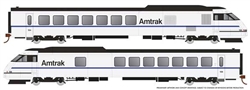 Rapido 25506 HO RTL Turboliner 2 Power Cars Sound and DCC Amtrak #154 #158