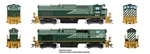 Rapido 33029 HO Montreal Locomotive Works M420 & M420B Set Standard DC British Columbia Railway #642, 686 Lightning Stripe, Dogwood Logo