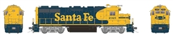 Rapido 38001 HO EMD GP38 Low Nose Standard DC Santa Fe #2321 Class Lights