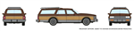 Rapido 800006 HO Chevy Caprice Wagon Brown