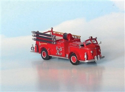 Sylvan Scale V071 HO 1947-1954 American LaFrance 700 Open-Cab Pumper Resin Kit Undecorated
