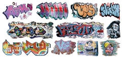 T2 Decals NSGRAF034 N Graffiti Decals Set #34