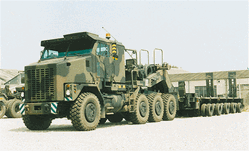 Trident 81001 HO Military US/NATO Heavy Trucks Oshkosh M1070 Heavy Equipment Transporter 4-Axle Truck