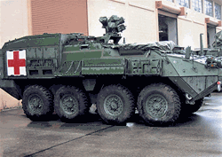 Trident 87091 HO Modern US Army Stryker ICV Armored Fighting Vehicles M1133 Medical Evacuation Vehicle