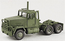 Trident 90051 HO Military US/NATO Modern Heavy Trucks M915 Conventional 3-Axle Semi-Tractor wo/ Trailer Green