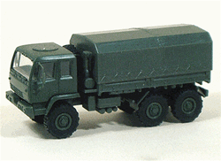 Trident 90087 HO Military US/NATO Medium Tactical M1083 5-Ton Dual Rear-Axle Flatbed Truck w/ Cover