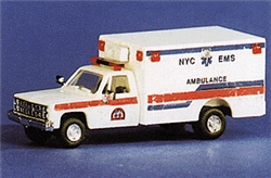 Trident 90107 HO Emergency New York City EMS Ambulance with Chevrolet Pick-Up Cab