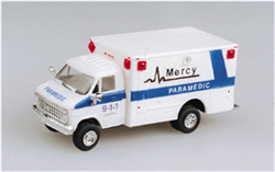 Trident 90130 HO Emergency Ambulance Mercy Paramedics w/ Chevy Van Cab