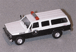 Trident 90195 HO Chevrolet Suburban Emergency Police Vehicles Settlement Texas Police Department