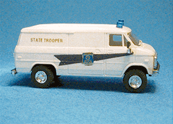 Trident 90231 HO Chevrolet Van Emergency Police Vehicles Indiana State Police State Trooper