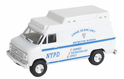 Trident 90263 HO Chevrolet Van Emergency Police Vehicles New York Police Department Detective Bureau Crime Scene Unit