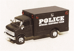 Trident 90300 HO Chevrolet Box Van Emergency Police Vehicles Police Special Response Team